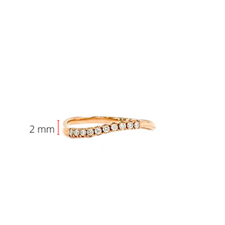 10K Rose Gold 0.10cttw Round Cut Diamond Ring