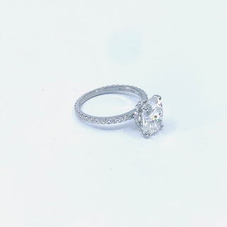 Moissanite Engagement & Wedding Band Set
