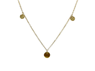 Collar de diamantes de 0,08 quilates en oro amarillo de 10 quilates - 18"