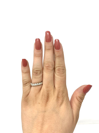 Anillo de oro blanco y diamantes
