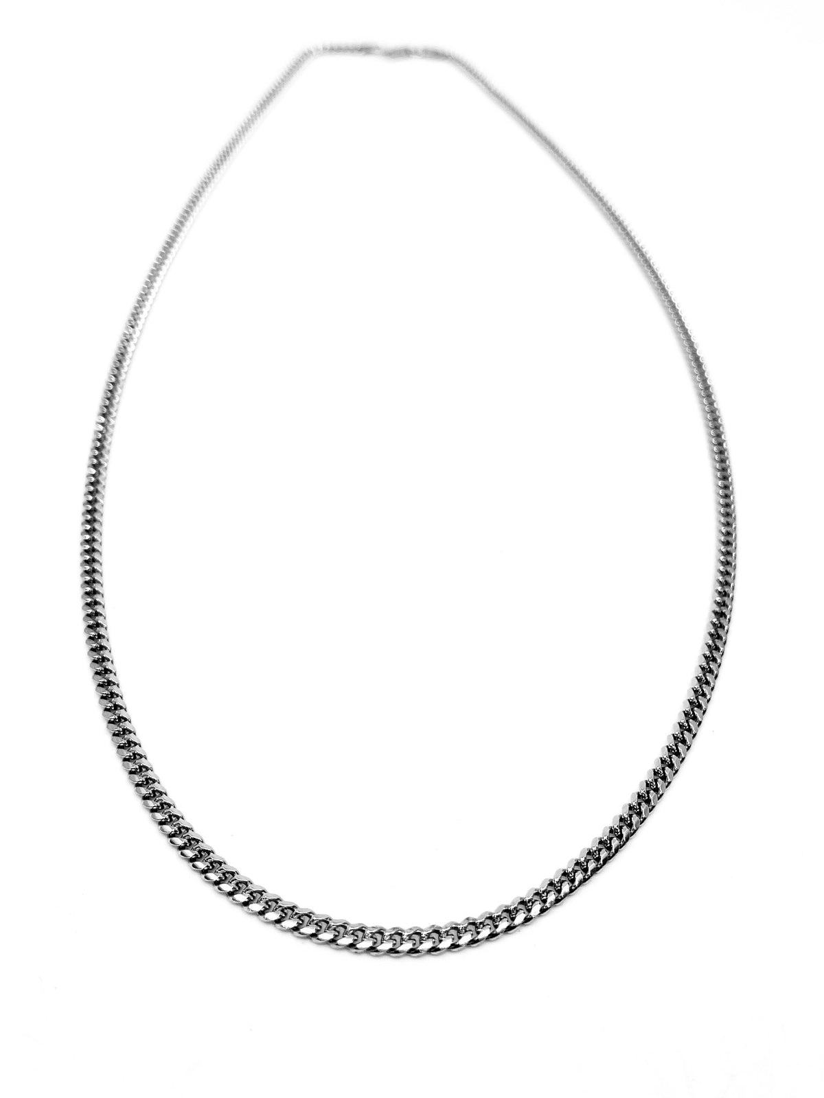 925 Sterling Silver 4.9mm Rhodium Plated Miami Cuban Chain - 24 Inches