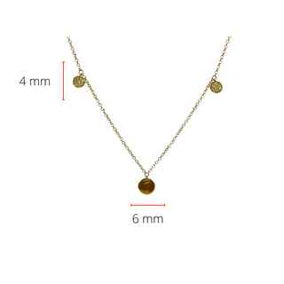 Collar de diamantes de 0,08 quilates en oro amarillo de 10 quilates - 18"