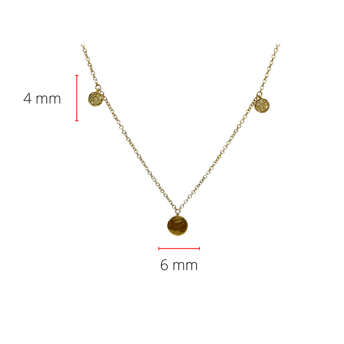 10K Yellow Gold 0.08cttw Diamond Necklace - 18&quot;