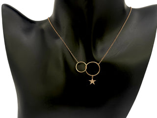 Colgante de diamantes de 0,04 quilates en oro rosa de 14 quilates, 18"