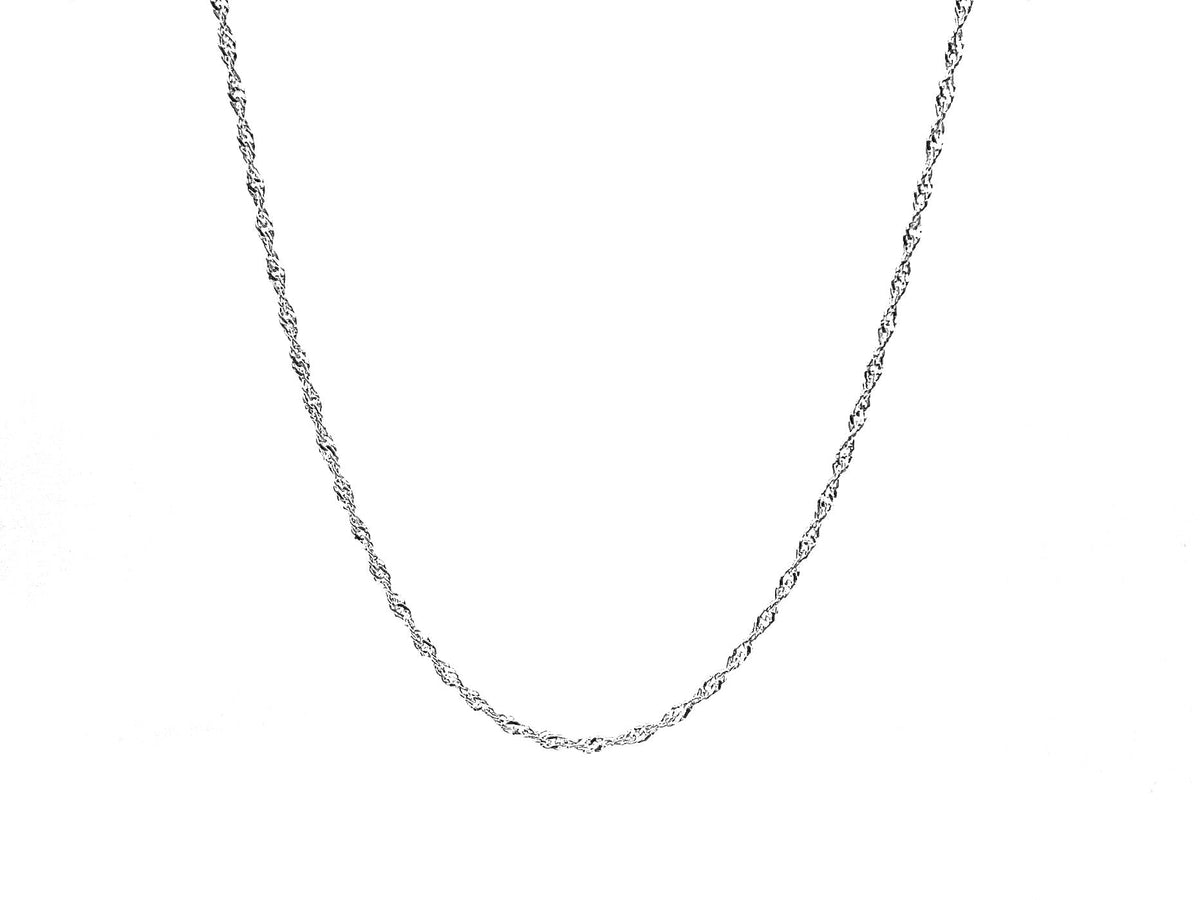 Silver 925 Singapore High Polish 18&quot; Chain - 1.60mm