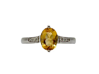 Citrine & Diamond Ring