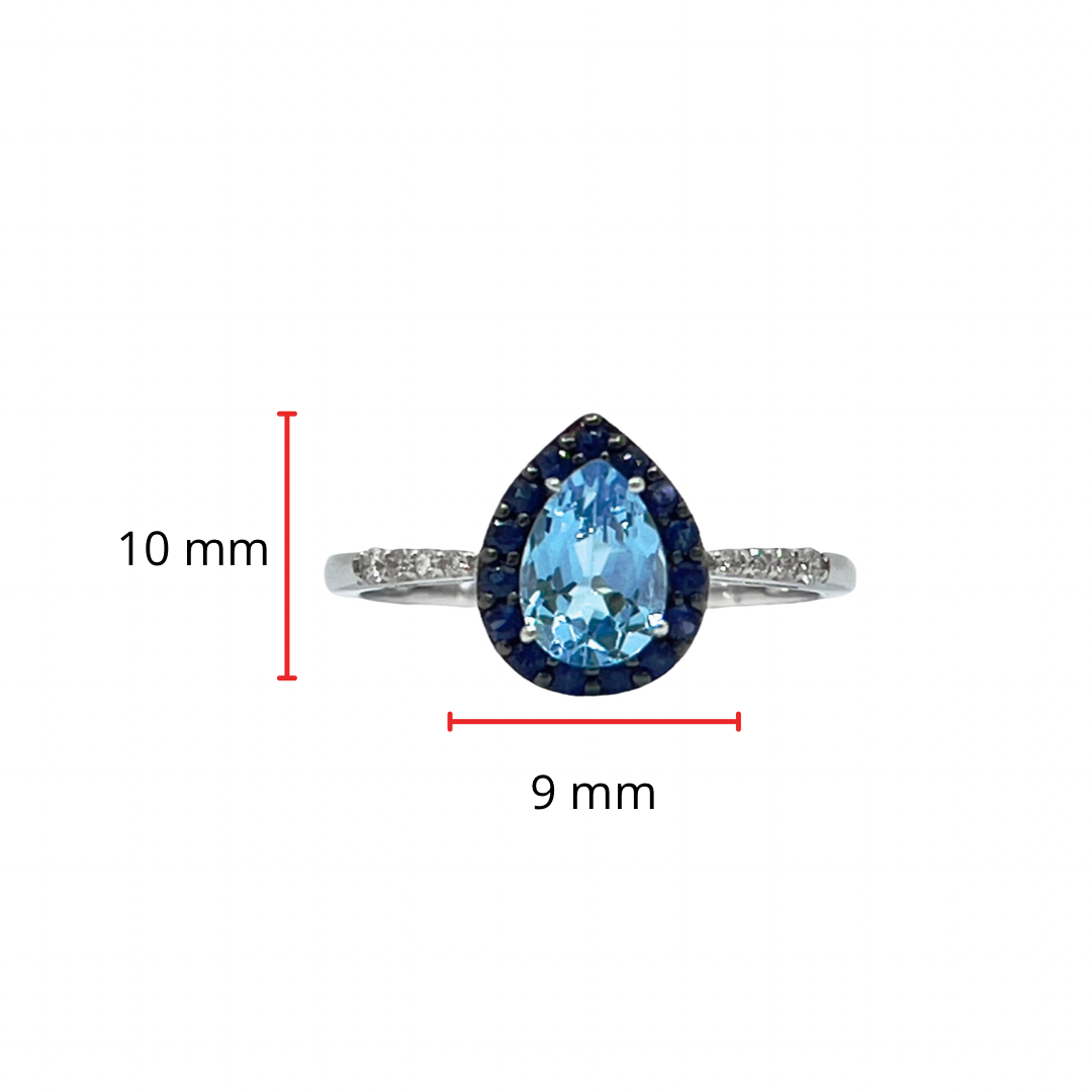 Pear 2025 topaz ring