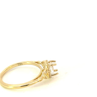 14K Oval Cut Diamond Ring