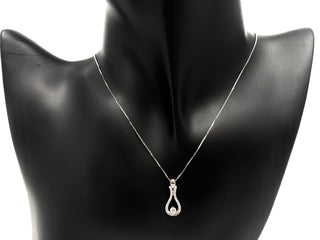 Collar de diamantes canadienses de 0,20 quilates en oro blanco de 10 quilates, 18"
