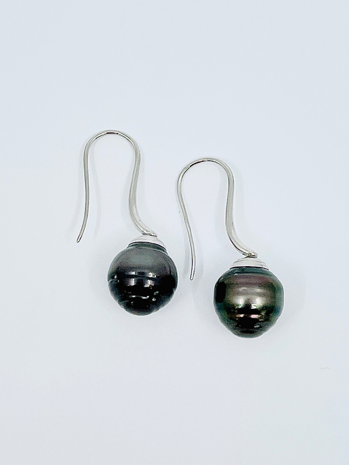 Silver Genuine Tahitian Pearl Earring