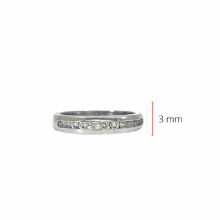 Anillo de diamantes de 0,33 quilates en oro blanco de 14 quilates - Talla 6,5