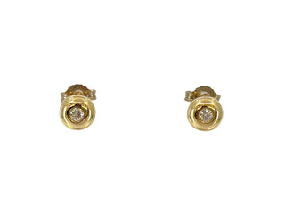 Aretes de diamantes de 0,10 quilates en oro amarillo de 10 quilates