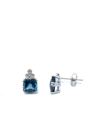 Pendientes de topacio azul Londres