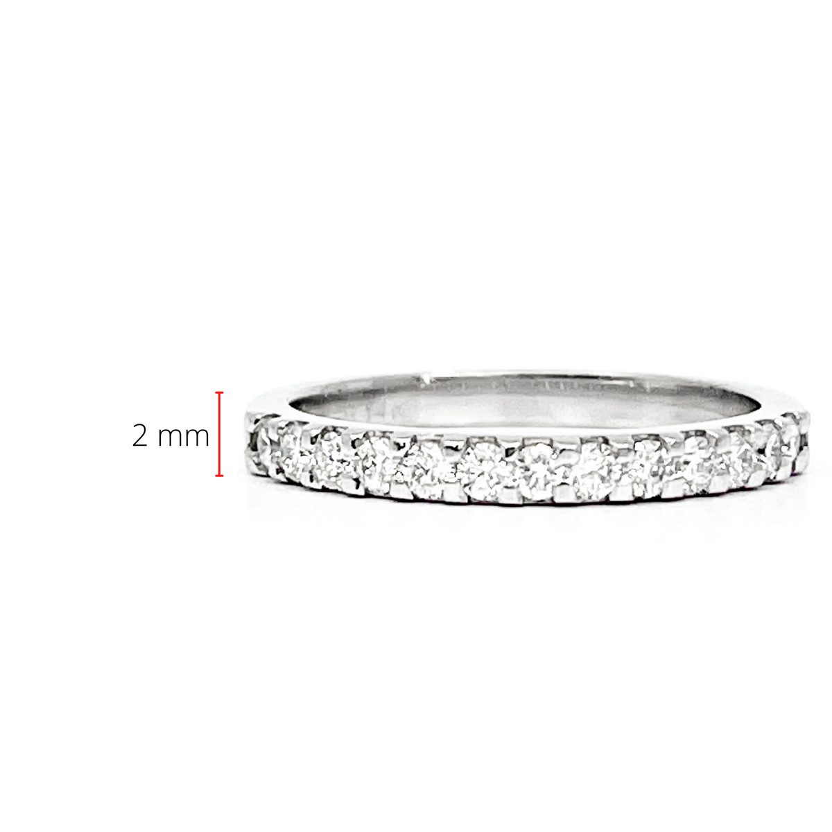 14K White Gold 0.33cttw Diamond Pave Ring, Size 7