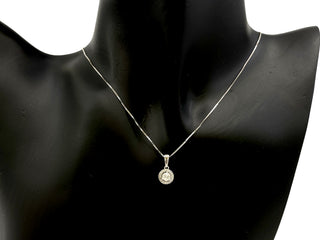 Colgante de diamantes canadienses de 0,33 quilates en oro blanco de 14 quilates - 18 pulgadas