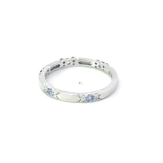 10K White Gold Tanzanite & Diamond Ring, size 6.5