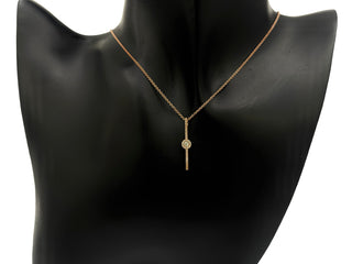 Colgante de diamantes de 0,13 quilates en oro rosa de 14 quilates, 18"