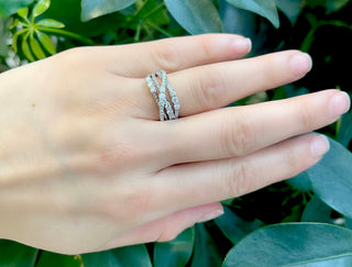 14K White Gold 0.69cttw Diamond Band