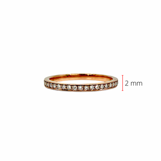 10K Rose Gold 0.10cttw Diamond Ring