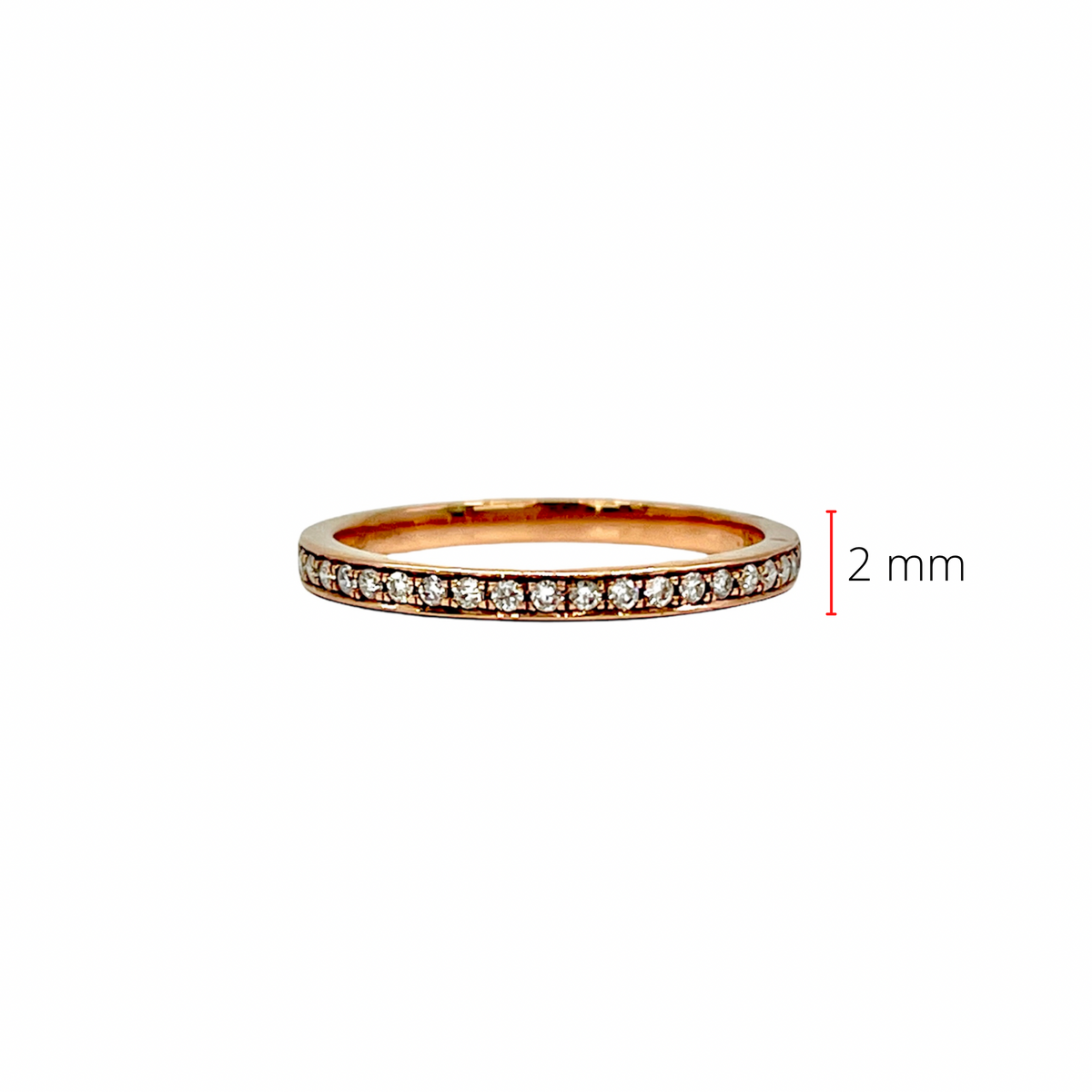 10K Rose Gold 0.10cttw Diamond Ring - Size 6.75