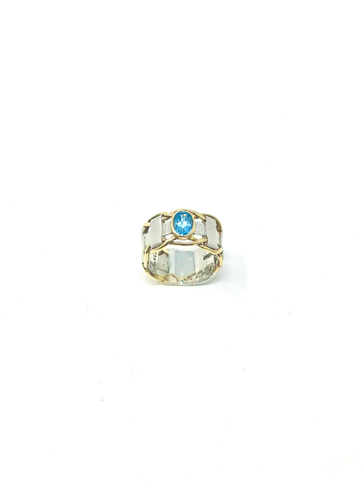 Silver and Blue Topaz Ring