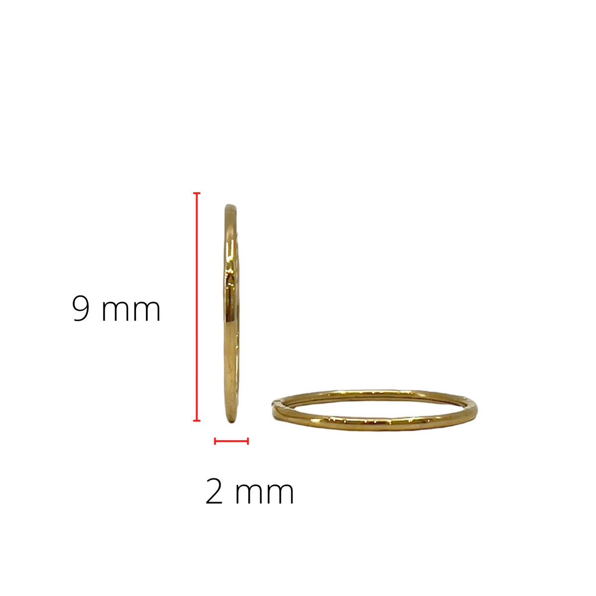 Tracking - 10K Yellow Gold Earrings Sleepers Diamond Cut 9mm