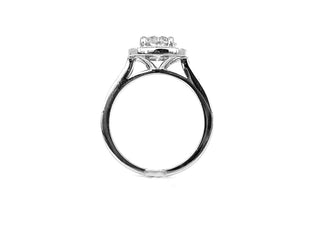 14K White Gold 1.66cttw Diamond Halo Engagement Ring