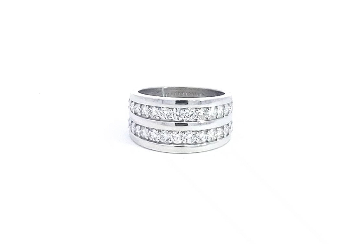 14K White Gold 1.30cttw Diamond Ring, Size 6.5