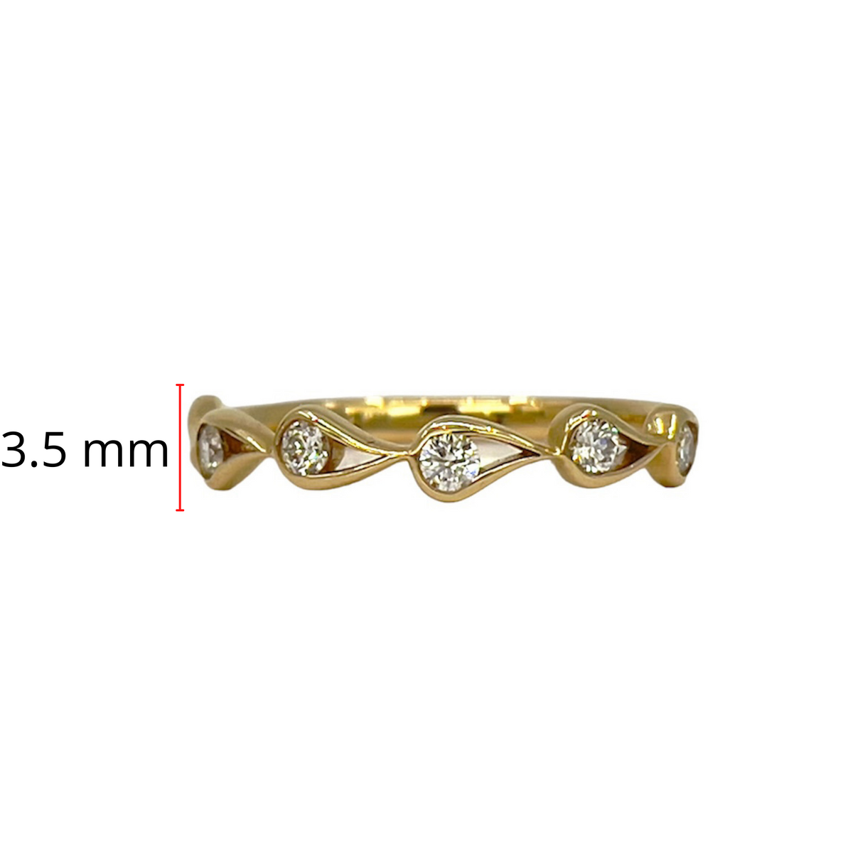 14K Yellow Gold 0.24cttw Canadian Diamond Ring - Size 7