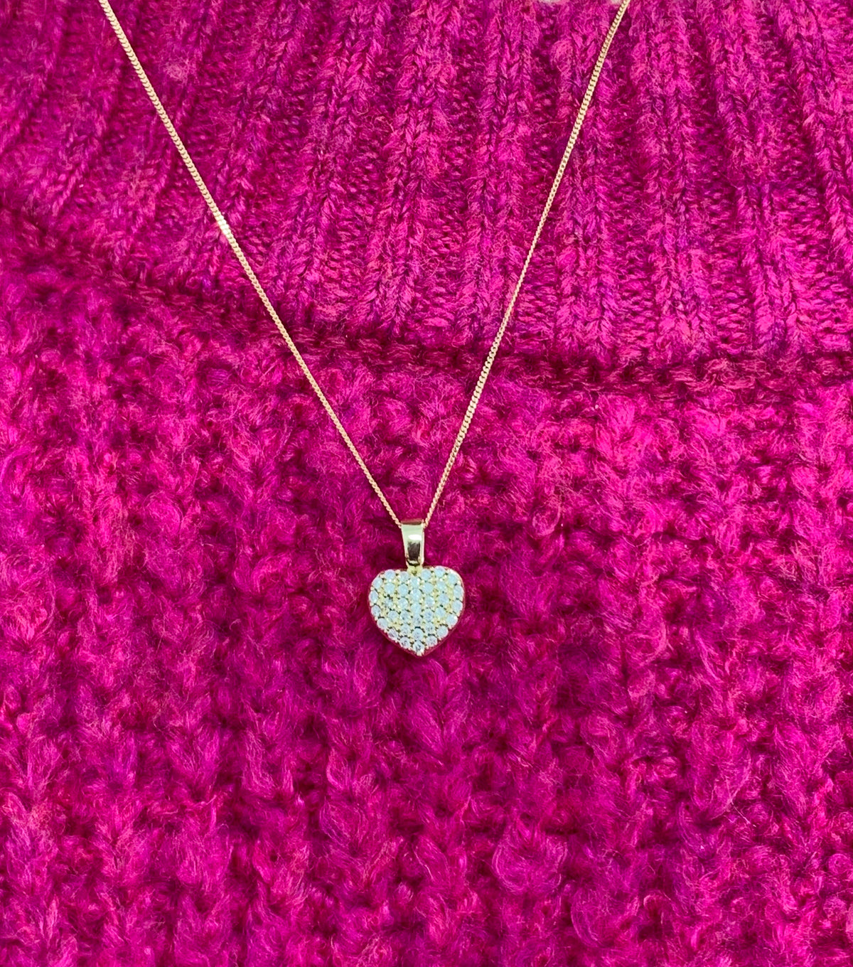 Heart and Diamond Pendant