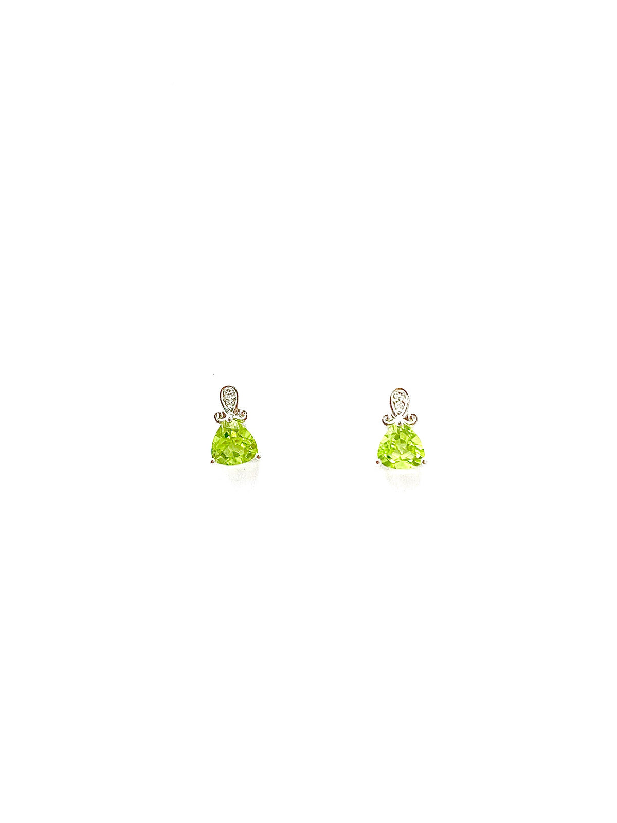 Peridot &amp; Diamond Earrings