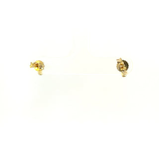 Pendientes solitarios con barra de diamantes en oro amarillo de 10 quilates, 0,01 quilates