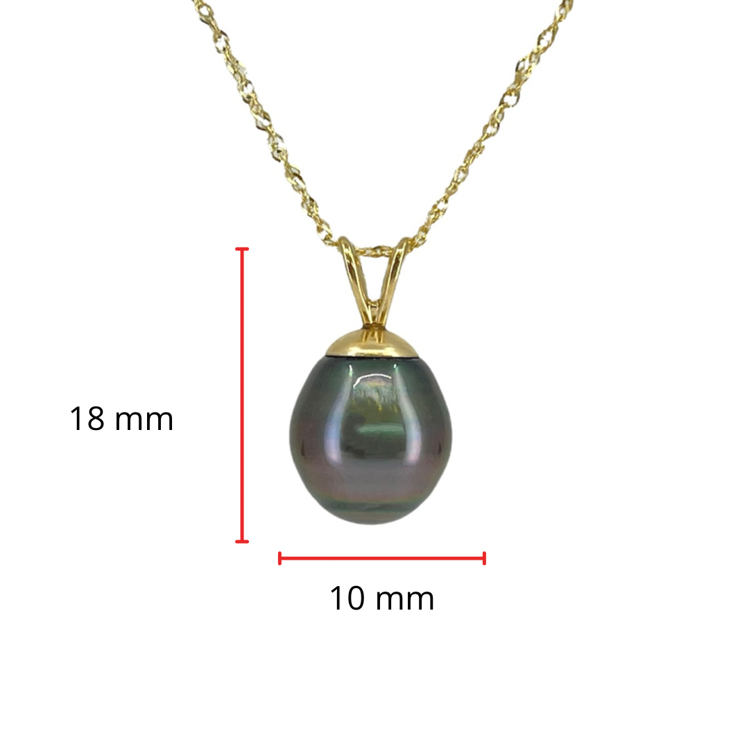 10/14K Yellow Gold Tahitian Pearl Pendant