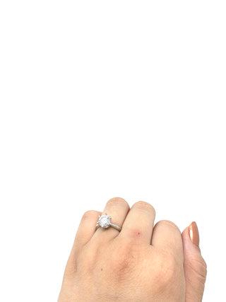 Round Brilliant Cut Moissanite Engagement Ring