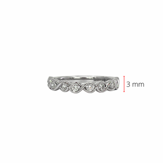 14K White Gold 0.40cttw Canadian Diamond Infinity Ring