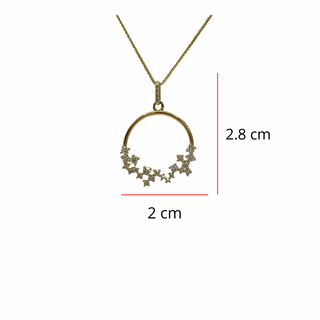 Collar de diamantes de 0,50 quilates en oro amarillo de 10 quilates, 18"