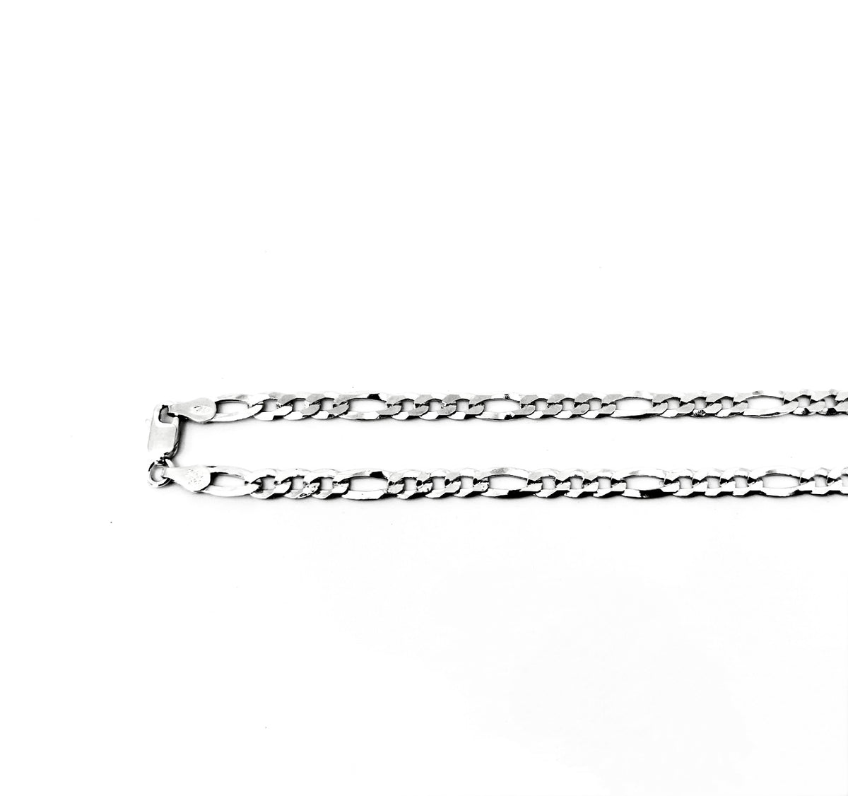 Cadena Figaro de plata de ley 925 - 22&quot; - 5,6 mm 