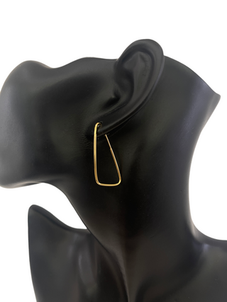 Pendientes de oro amarillo de 10 quilates de 35 mm