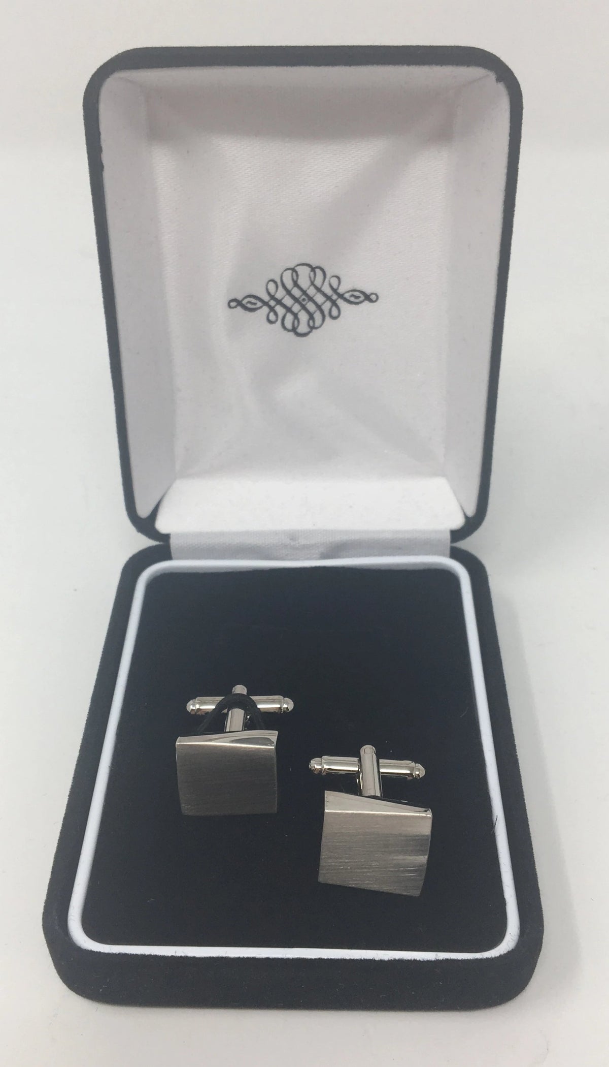 Brushed Silver Cuff Links