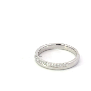 Anillo de diamantes de 0,16 quilates en oro blanco de 14 quilates - talla 6,5