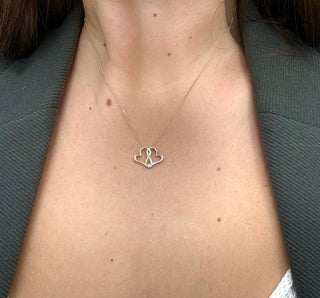Colgante de corazón de diamantes