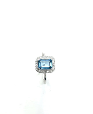 London Blue Topaz & Diamond Ring