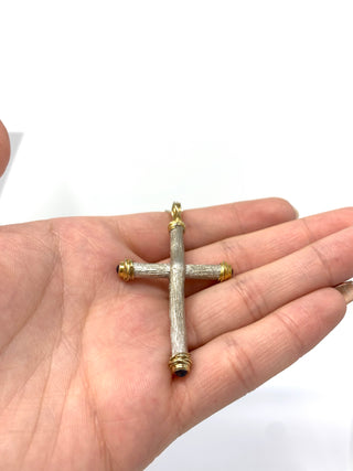 Sapphire Cross Pendant