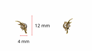Aretes de oro amarillo de 10 quilates con diamantes canadienses de 0,04 quilates