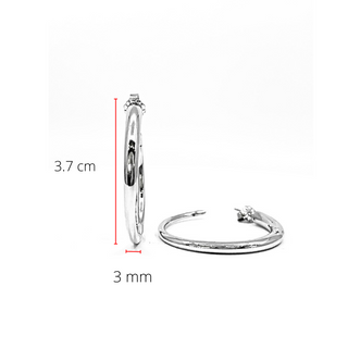 Sterling Silver Hoop Earrings 30mm