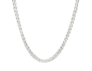 Cadena de trigo de plata esterlina de 22" 