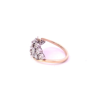Anillo de diamantes de 1,00 quilates en oro amarillo de 10 quilates - talla 6,5