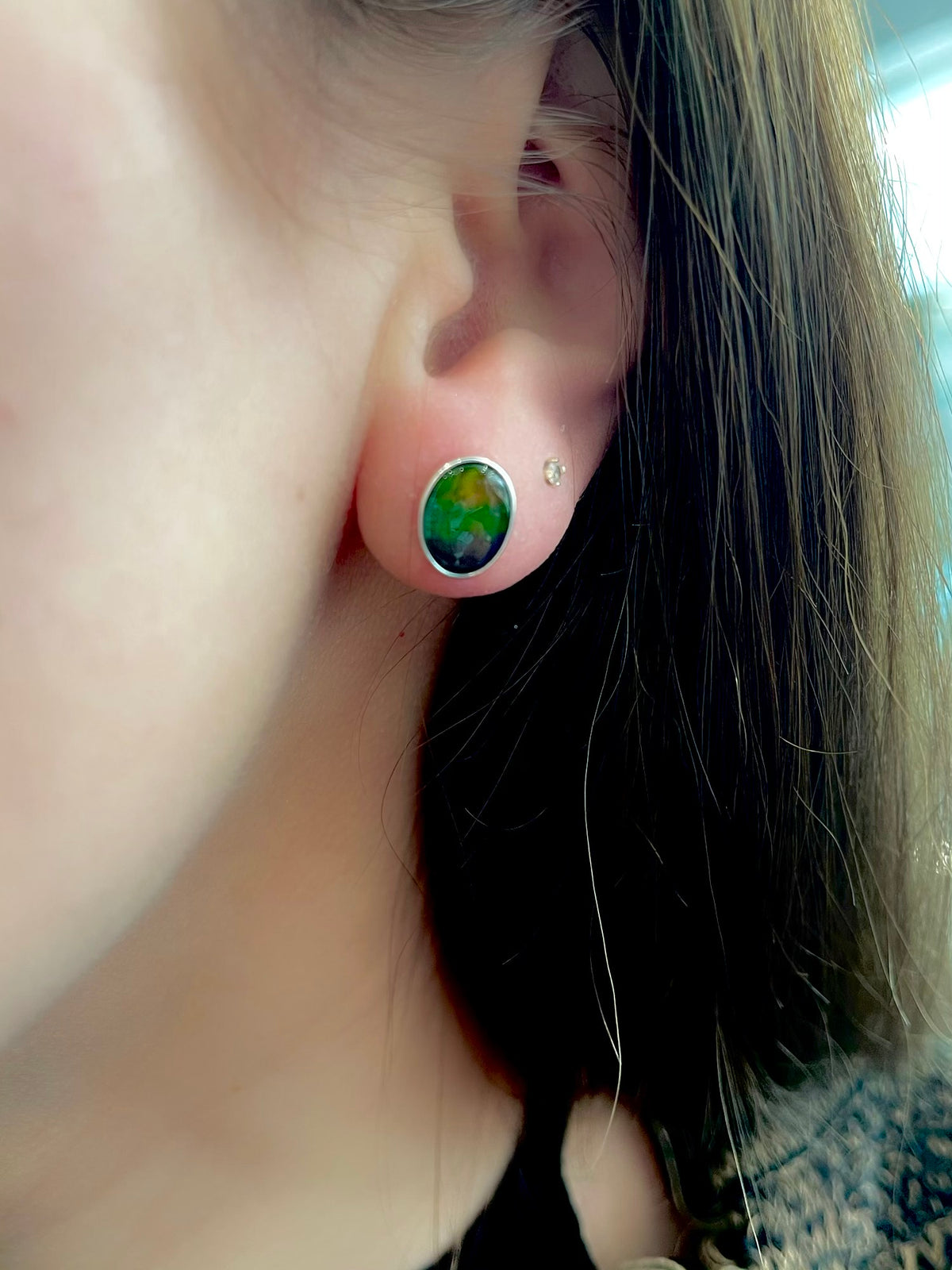 Sterling Silver &quot;AA&quot; Quality Ammolite Earring