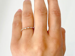 10K Rose Gold 0.18cttw Diamond Ring