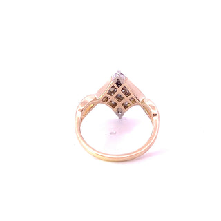 Anillo de diamantes de 0,50 quilates en oro amarillo de 10 quilates - talla 6,5